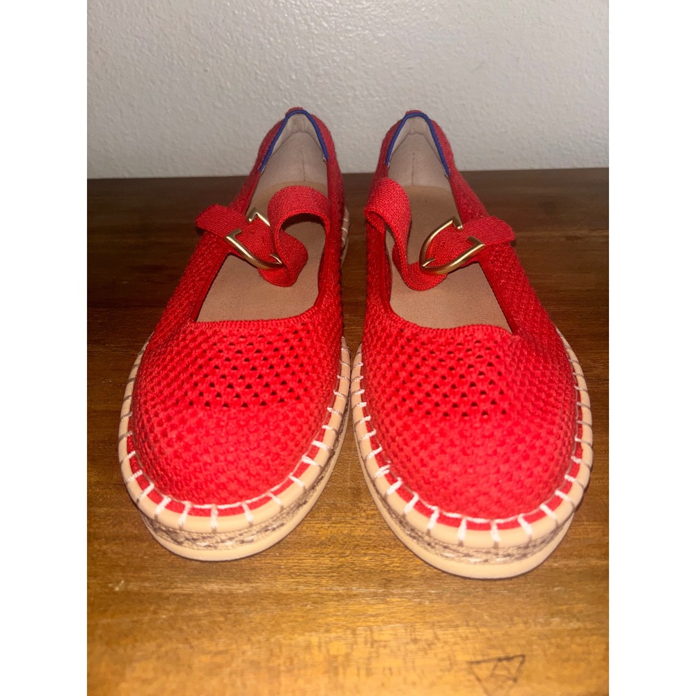 Rothy's The Espadrille Mary Jane in Red Hot 8.5 worn once - Picture 2 of 6